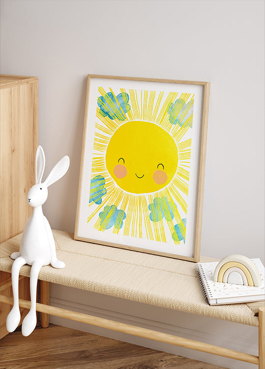 Póster Felicidade do Sorriso Ensolarado