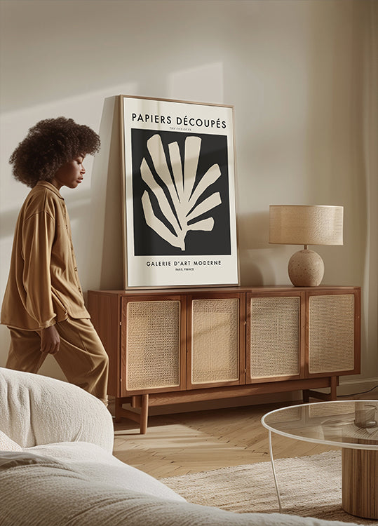 Pôster de folhas de silhueta