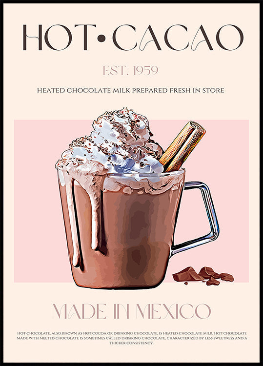 A Mug of Creamy Hot Cacao Plakat - Posterbox