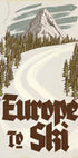 Europe To Ski Vintage Travel Postcard Plakat - Posterbox
