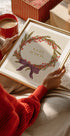 Cozy Season. Christmas wreath with bow Plakat - Posterbox