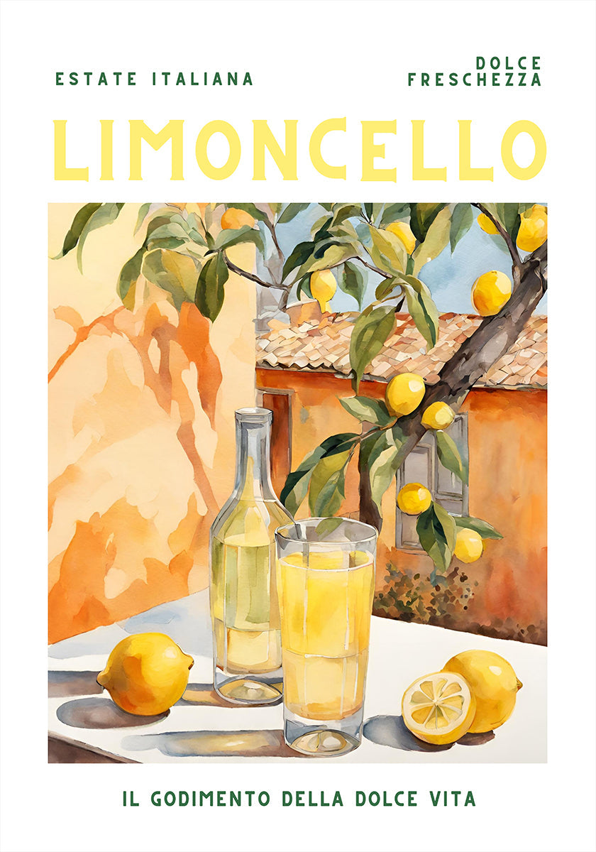 Póster Limoncello, Aquarela, Fresco