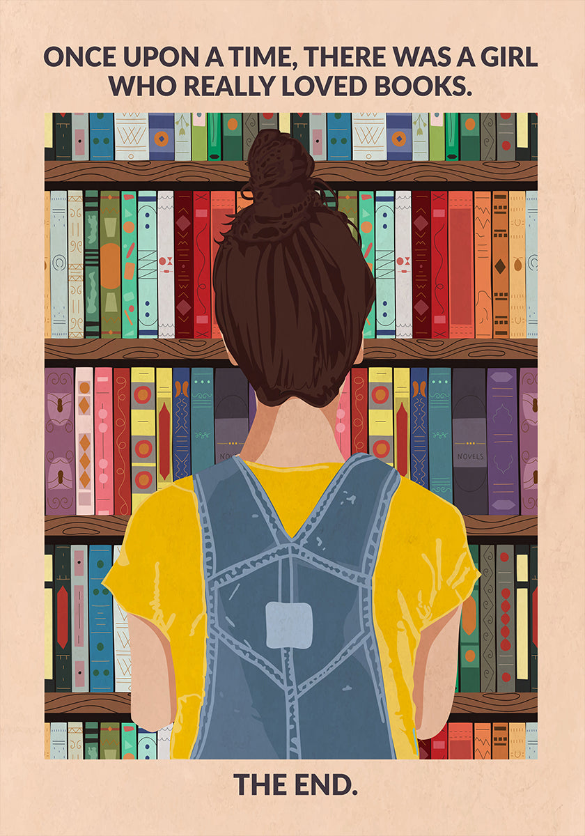 Pôster Menina do livro (morena)
