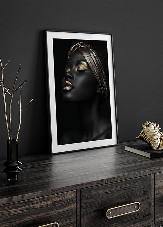 African Golden Woman II Plakat - Posterbox.dk