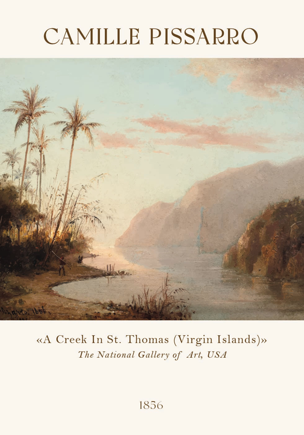 Camille Pissarro Tropical Caribbean Creek Plakat - Posterbox.dk