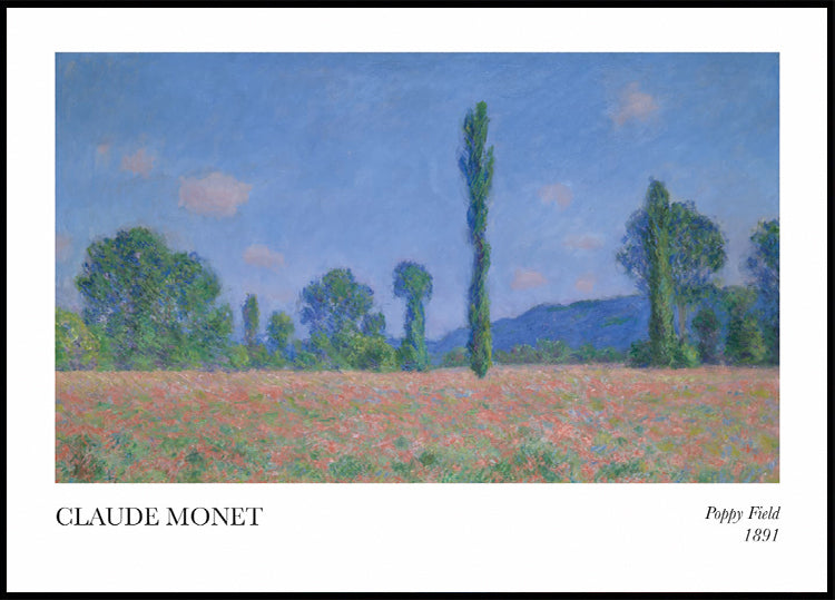 Claude Monet - Poppy Field Plakat - Posterbox.dk