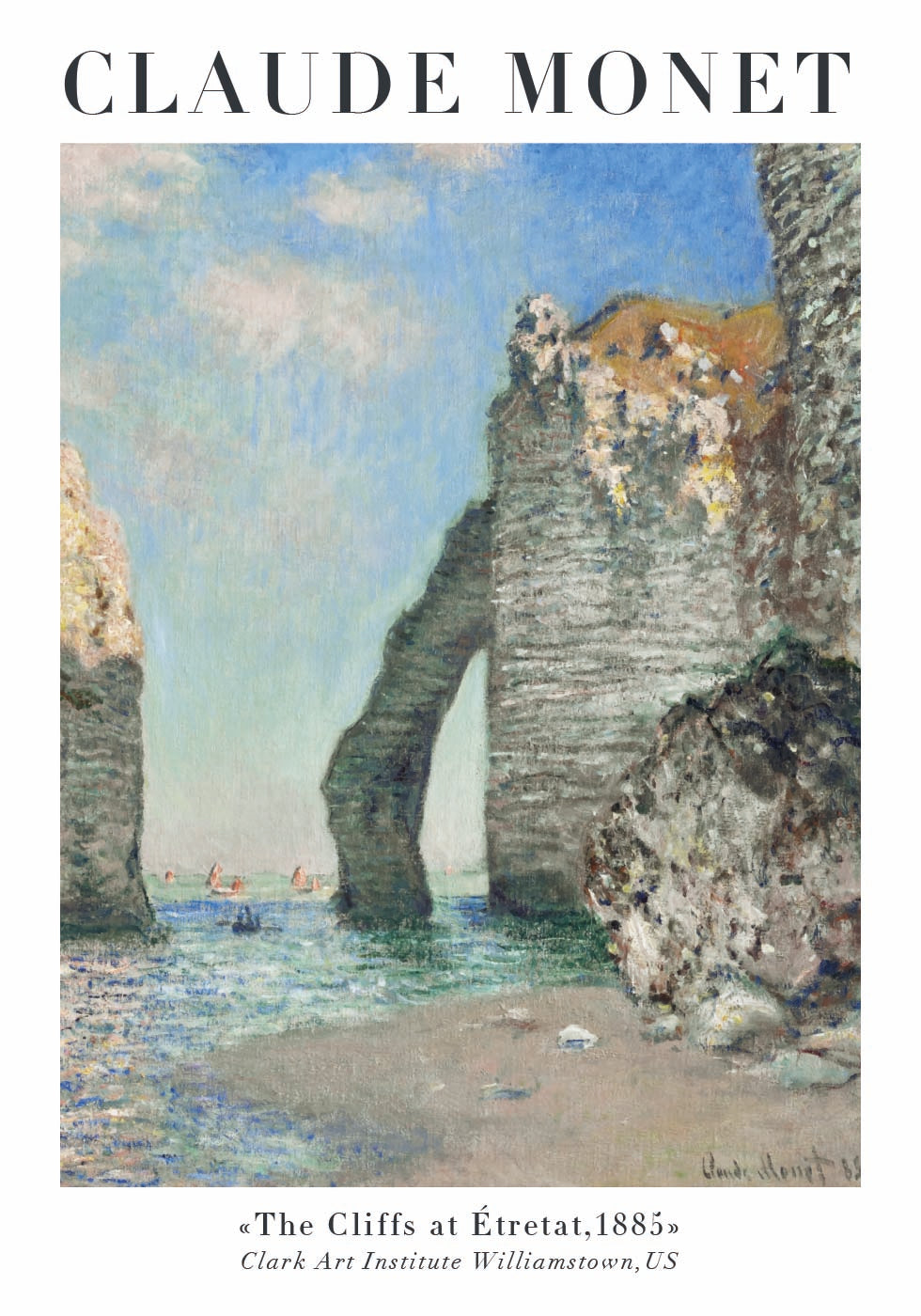 Claude Monet - The Cliffs at Étretat Plakat - Posterbox.dk