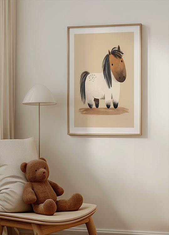 Cute Chubby Pony Plakat - Posterbox.dk