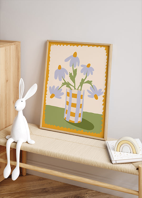 Cute Flowers in a Vase Plakat - Posterbox.dk