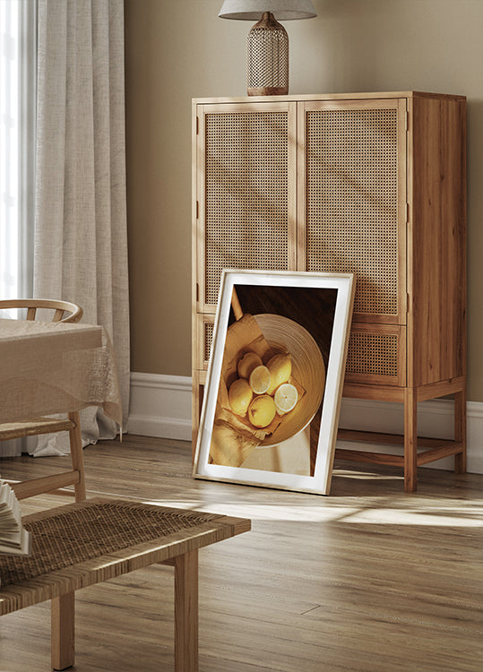 Fragrant Lemons in Rustic Bowl Plakat - Posterbox.dk