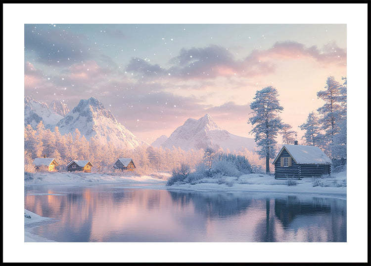 Frosty Morning in the Village Plakat - Posterbox.dk