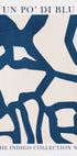 Indigo Flow, Abstract Shapes in Blue and White Plakat - Posterbox.dk