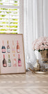 Pop the Bubbly, Watercolor Champagne Bottles Plakat - Posterbox.dk