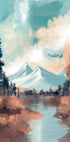 River in a Mountain Valley Plakat - Posterbox.dk