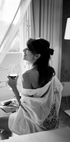 Woman Relaxing with Wine Plakat - Posterbox.dk
