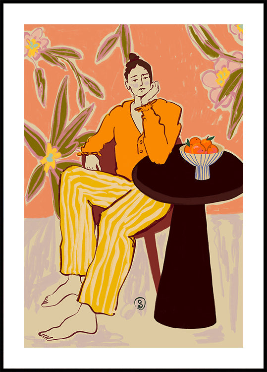 Woman With Oranges Plakat - Posterbox