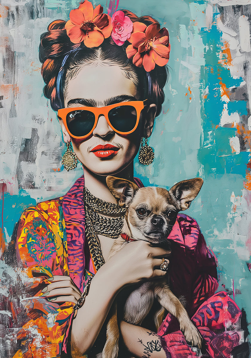 Frida Chihuahua Plakat - Posterbox