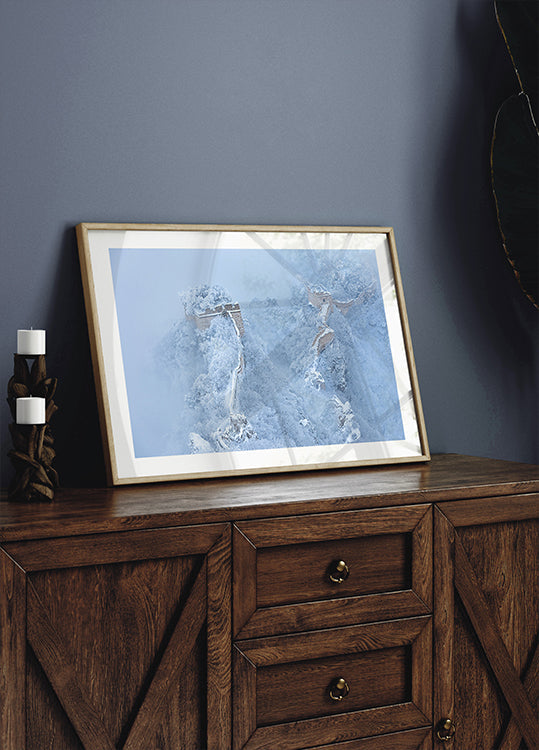 The Great Wall in ice and snow Plakat - Posterbox