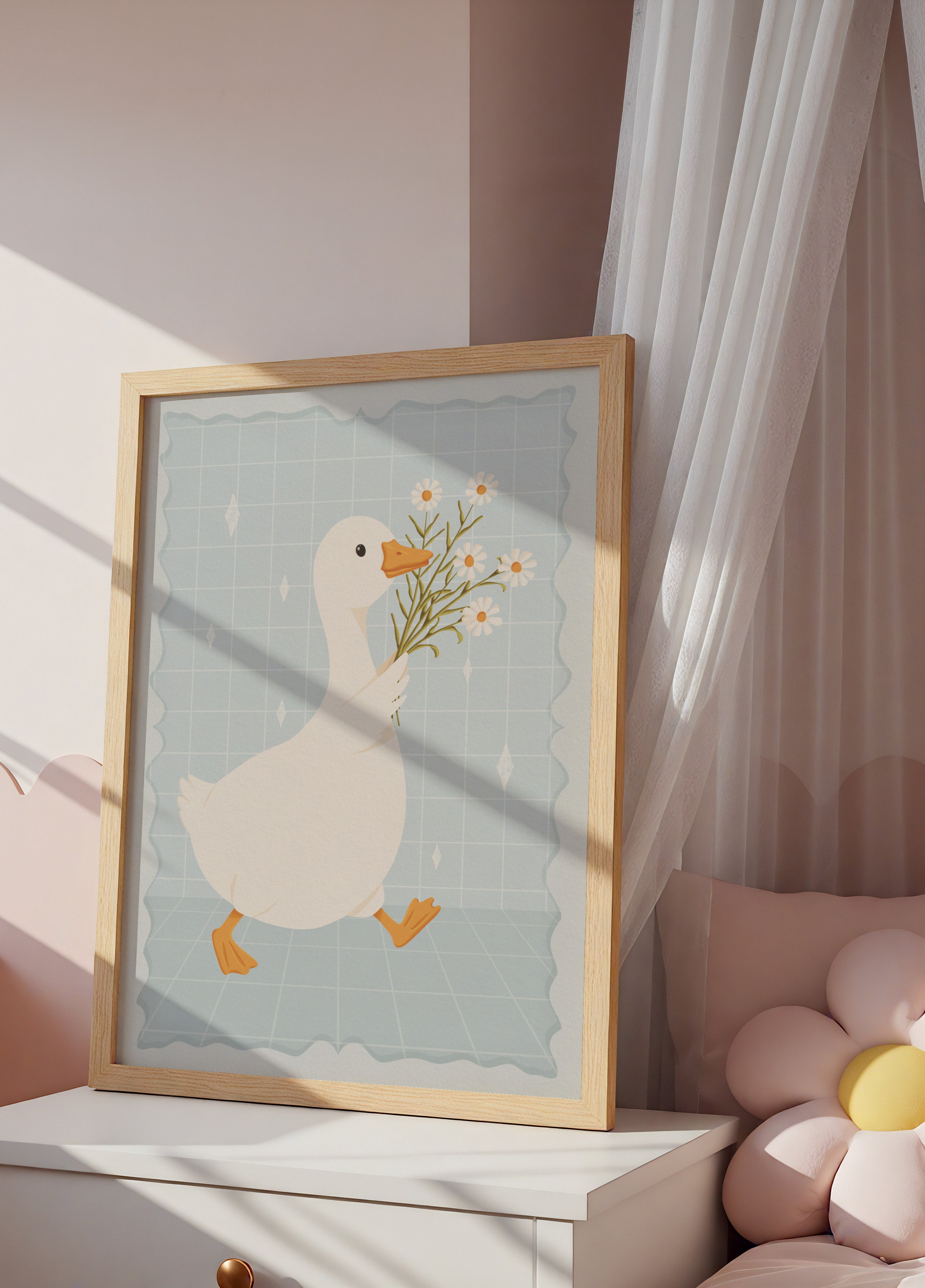 Pato Fofo com Margaridas