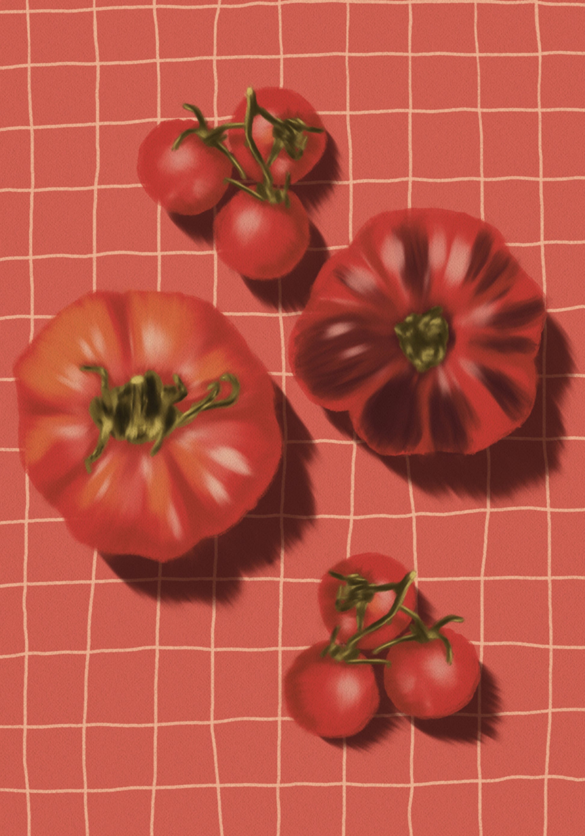 Tomates Vermelhos Rústicos