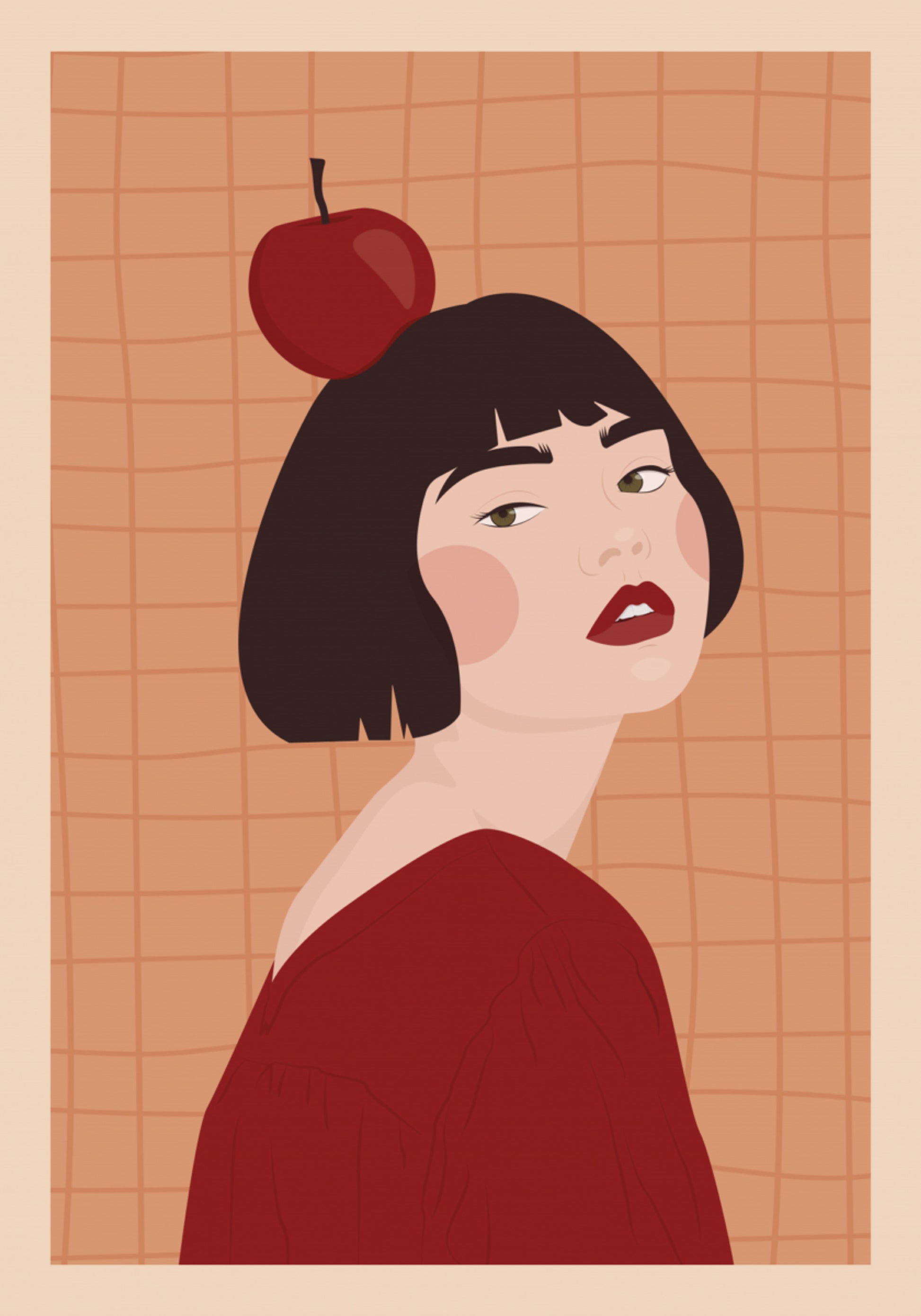 Mulher confiante com Apple