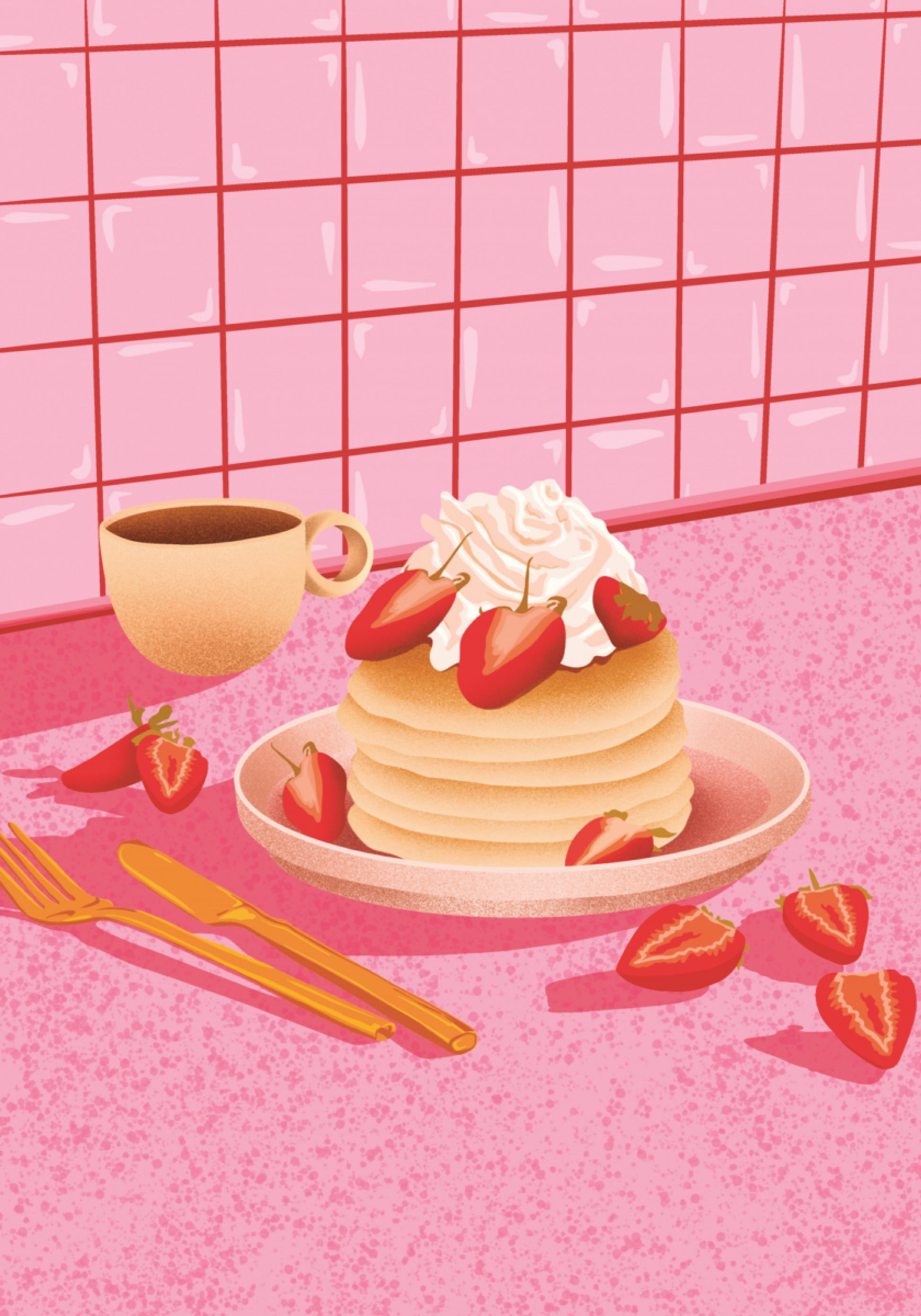 Panquecas Doces De Morango