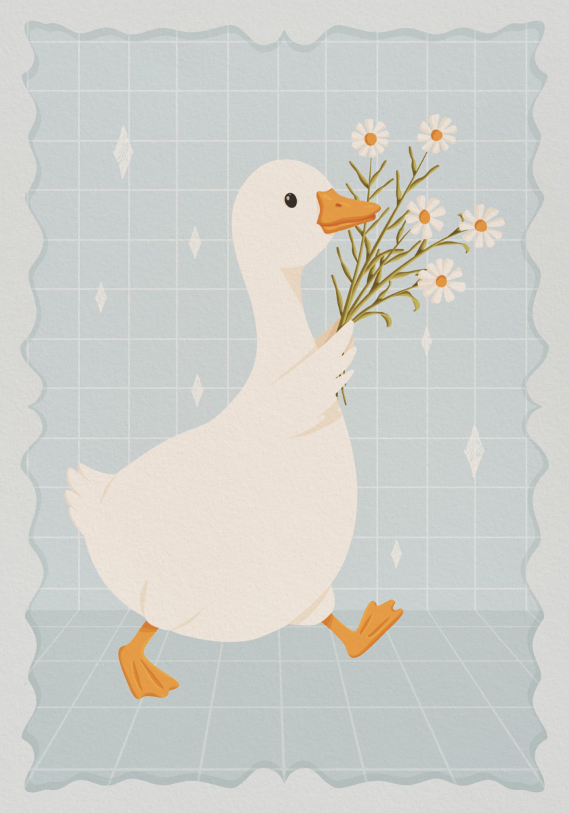 Pato Fofo com Margaridas