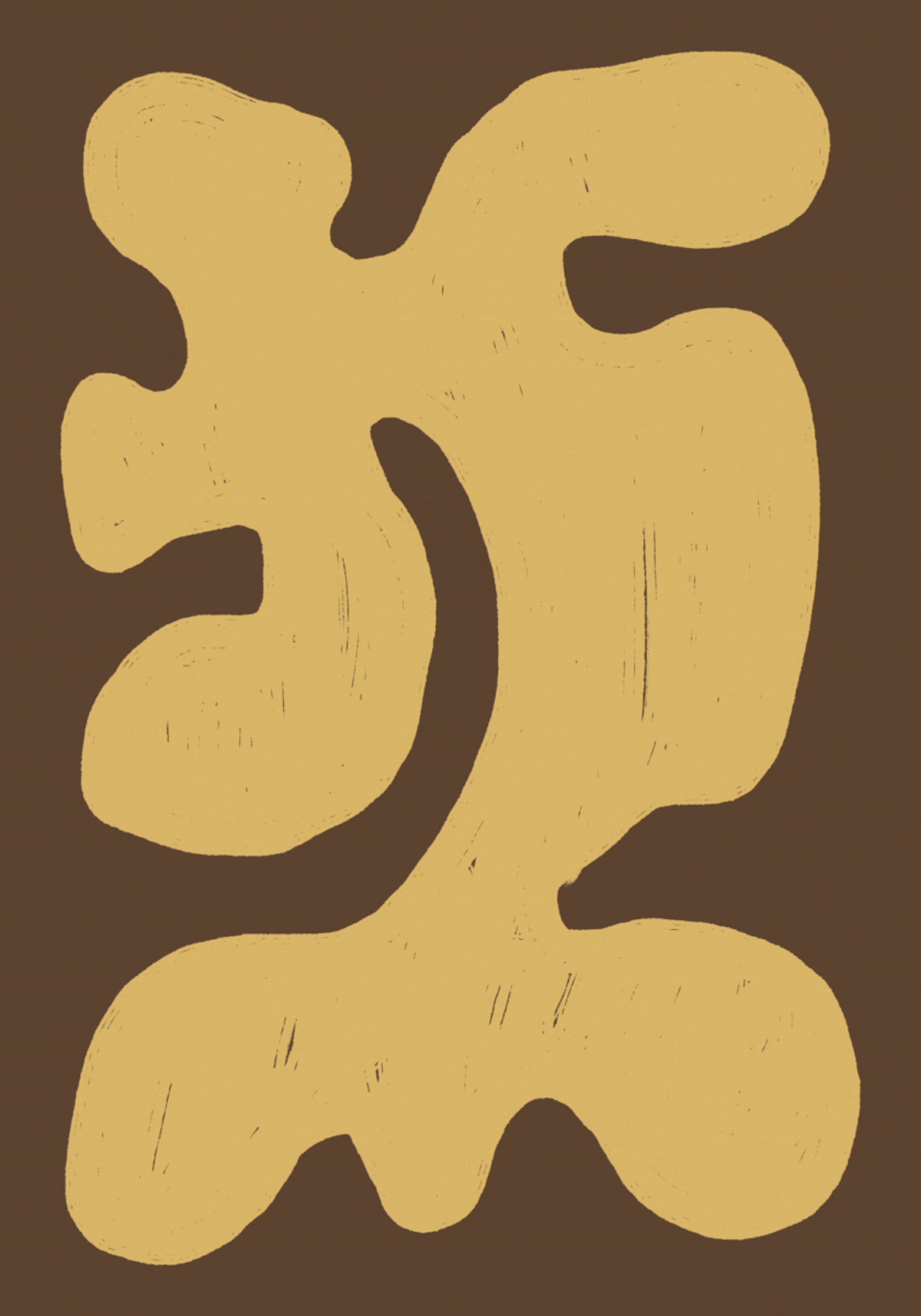 Forma abstrata orgânica terrosa