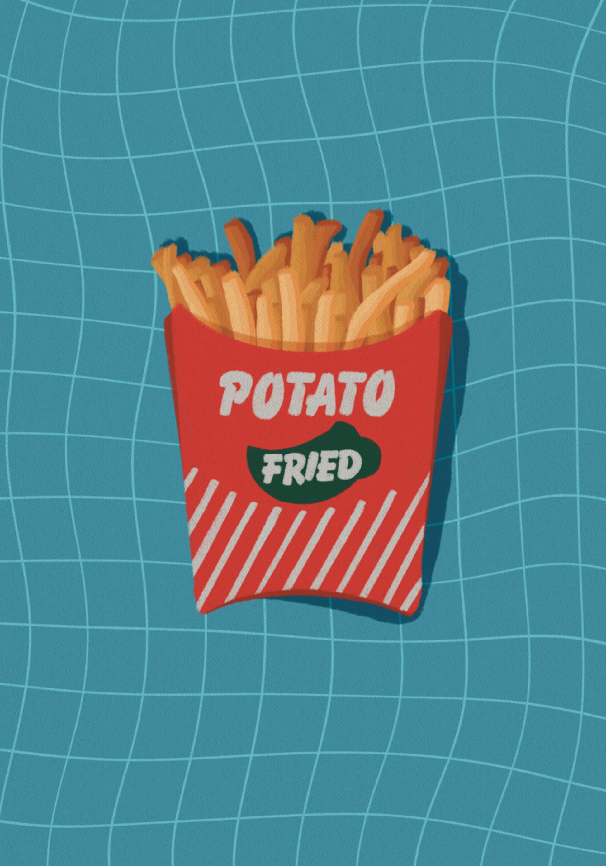 Lanche de batatas fritas retrô