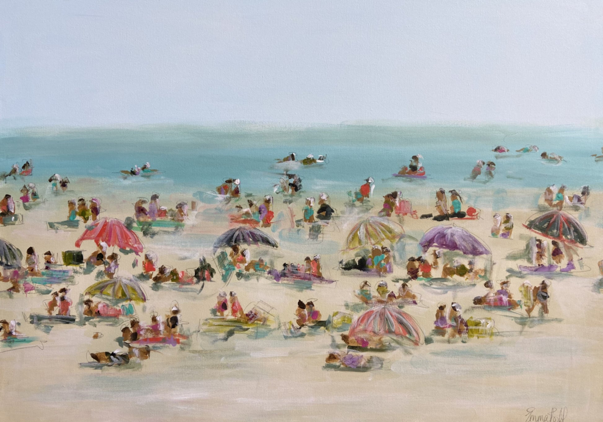 Dia animado de praia