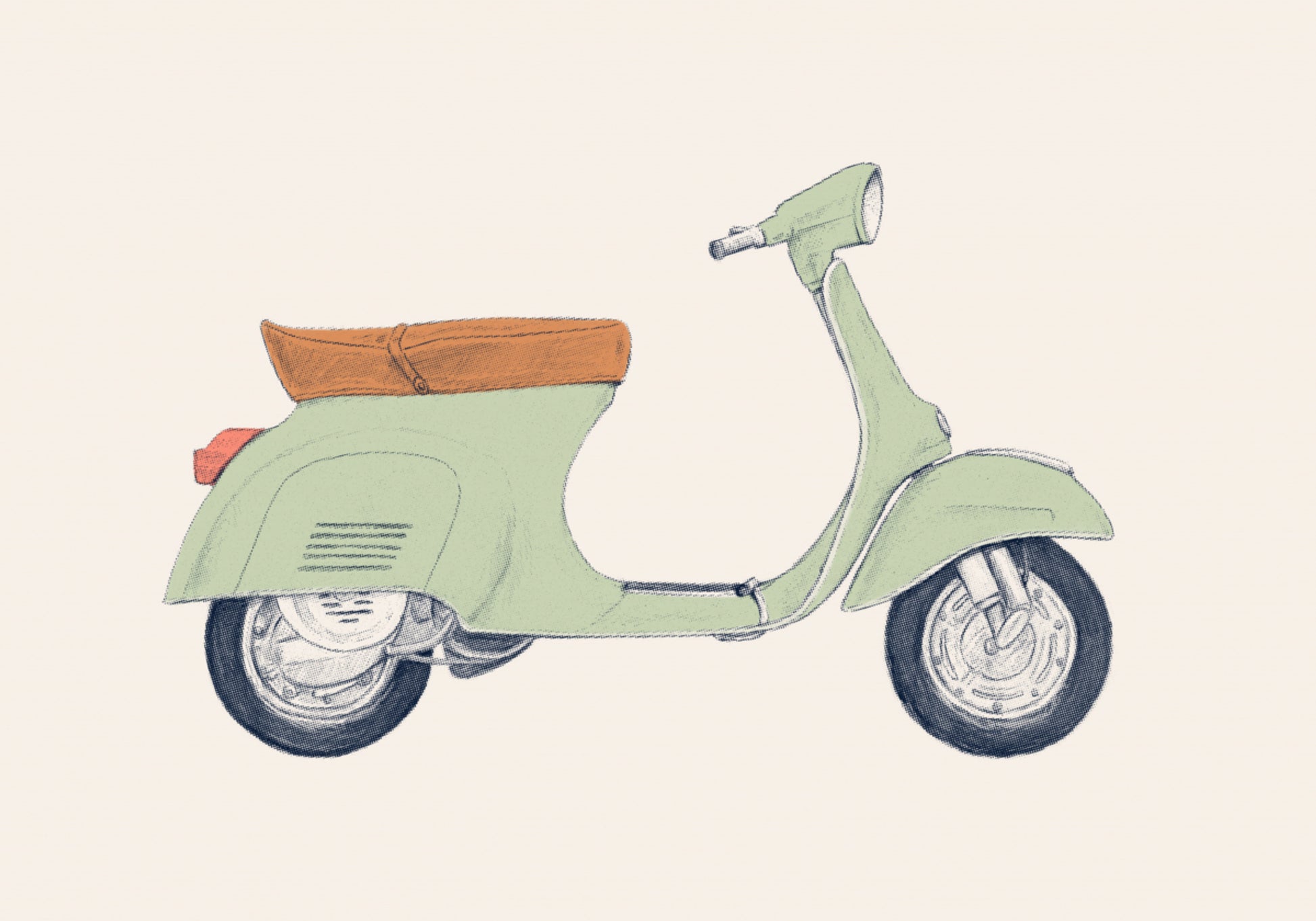 Scooter verde vintage