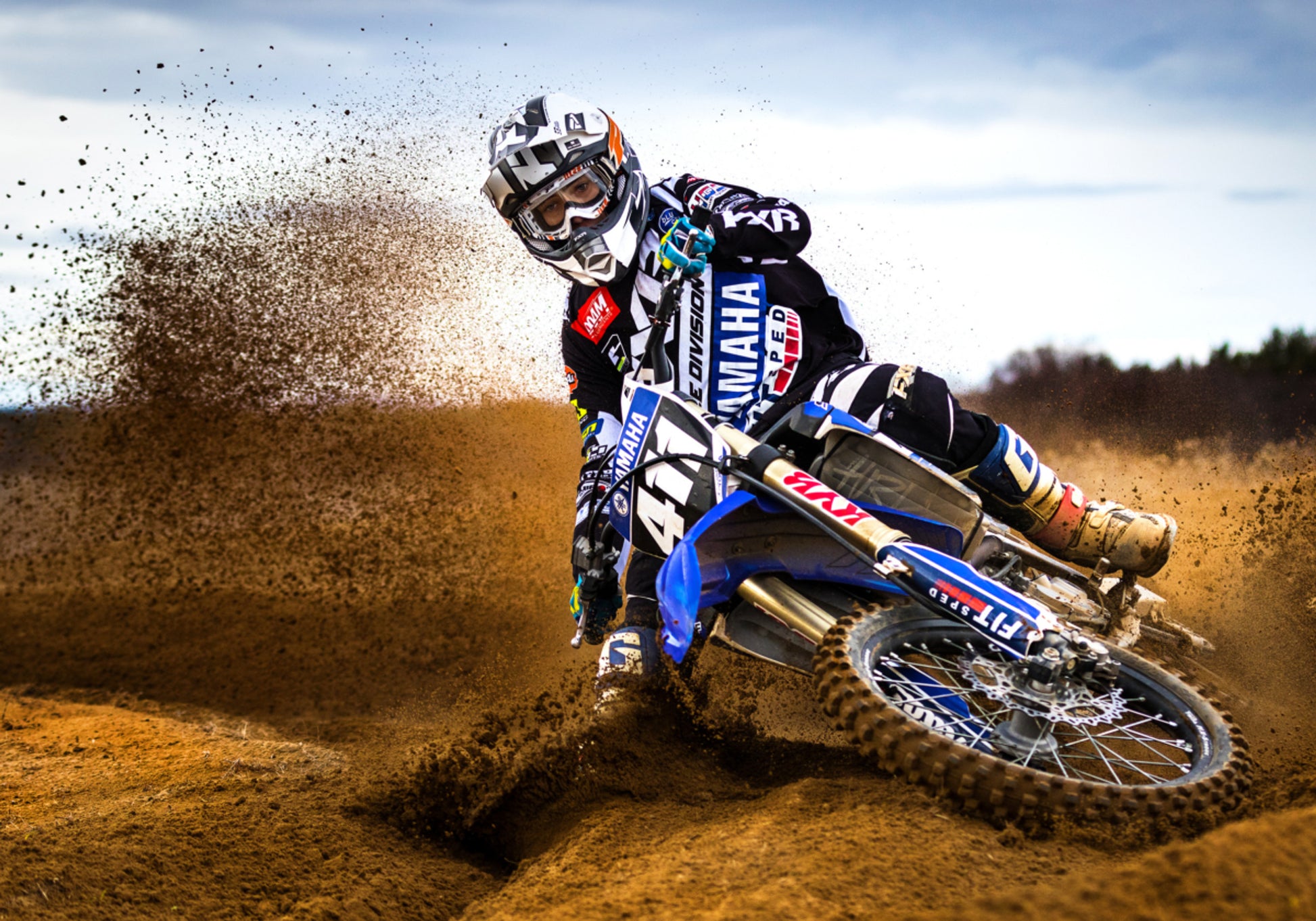 Emoção de sujeira de motocross
