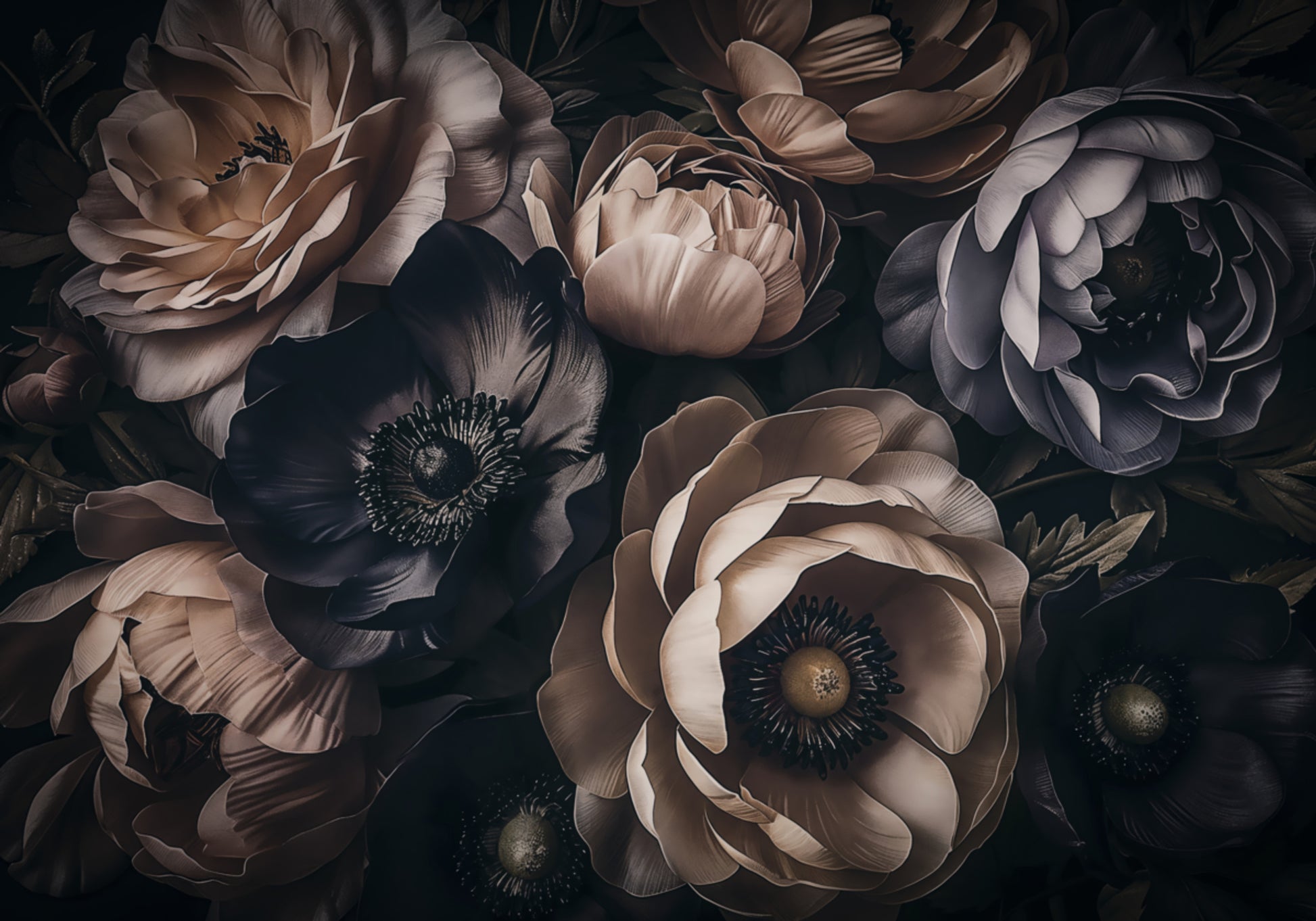Flores escuras elegantes