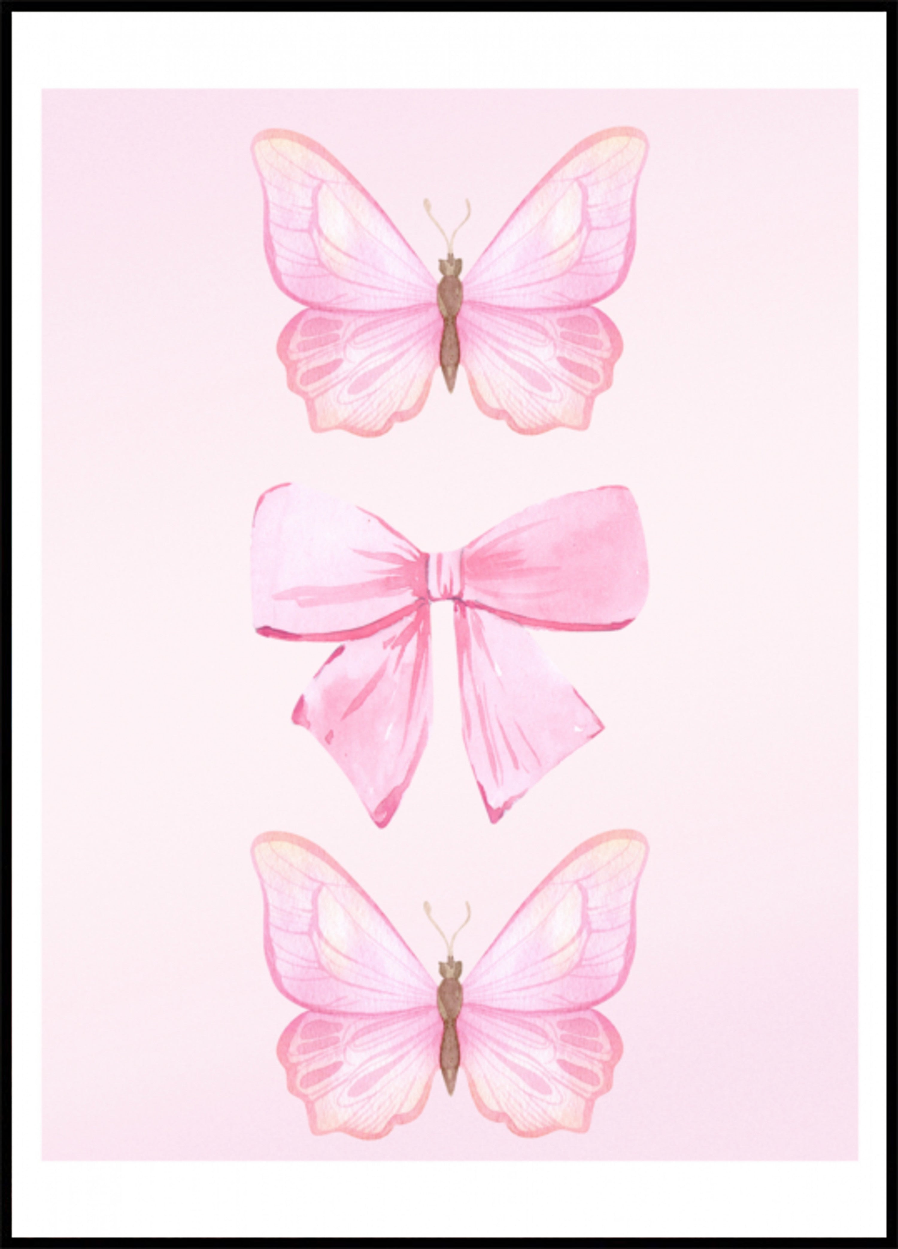 Borboletas Rosa e Laço