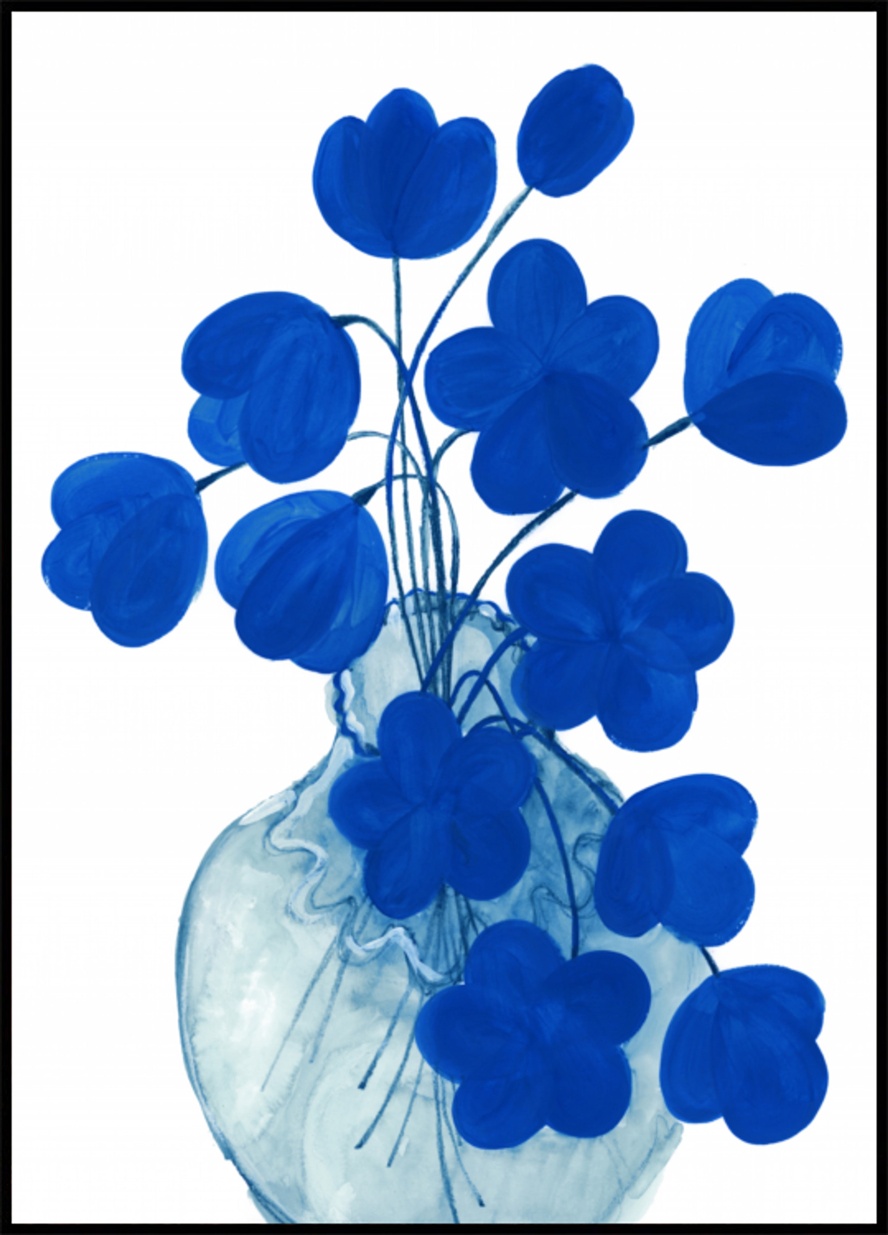 Vaso Floral Azul Profundo