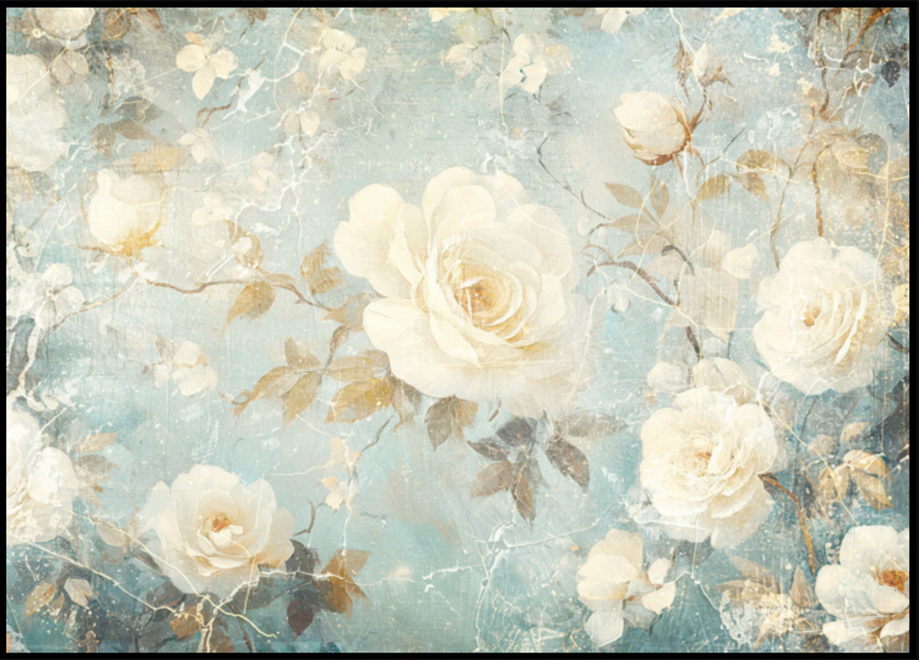 Rosas brancas vintage
