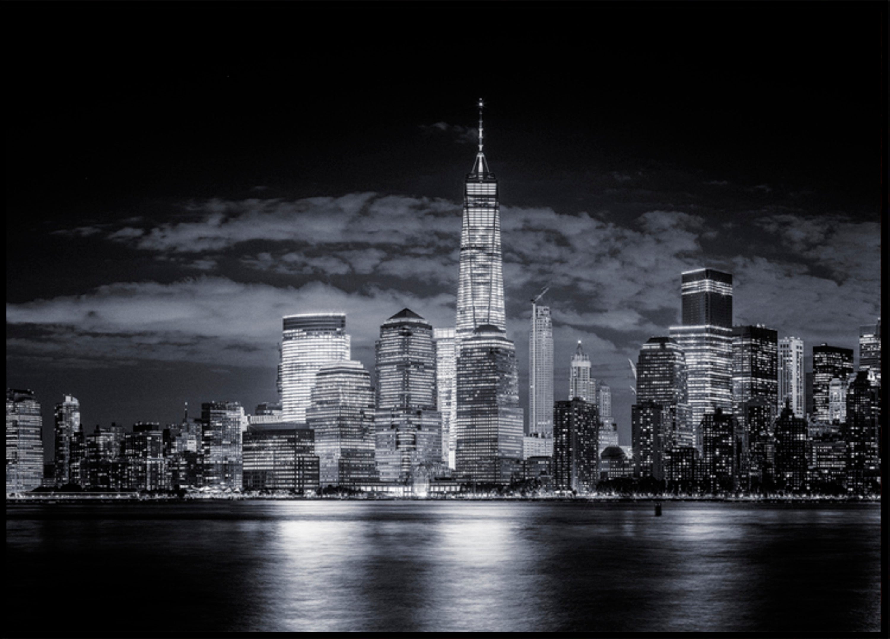 Horizonte noturno da cidade de Nova York