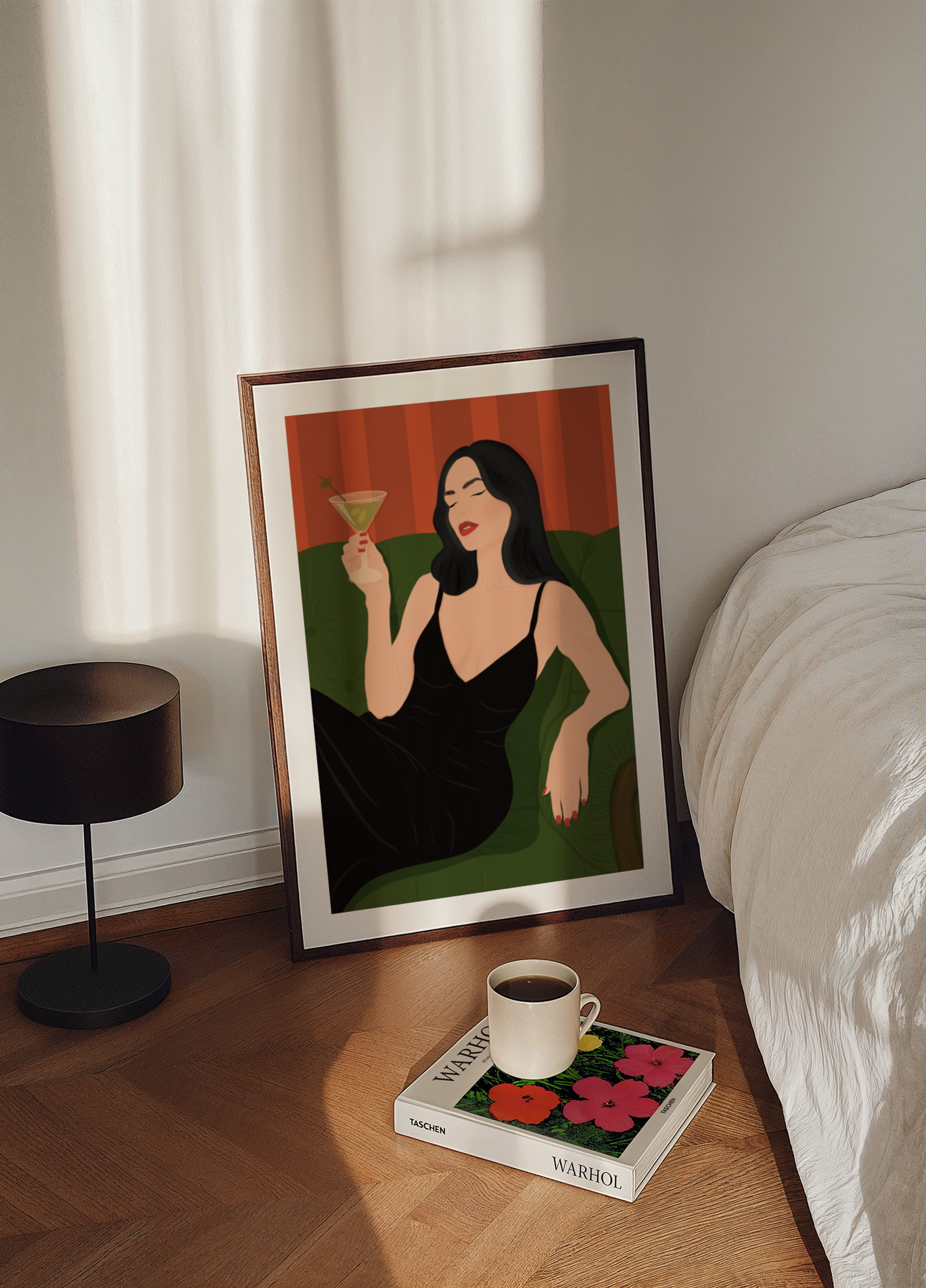 Senhora elegante do Martini