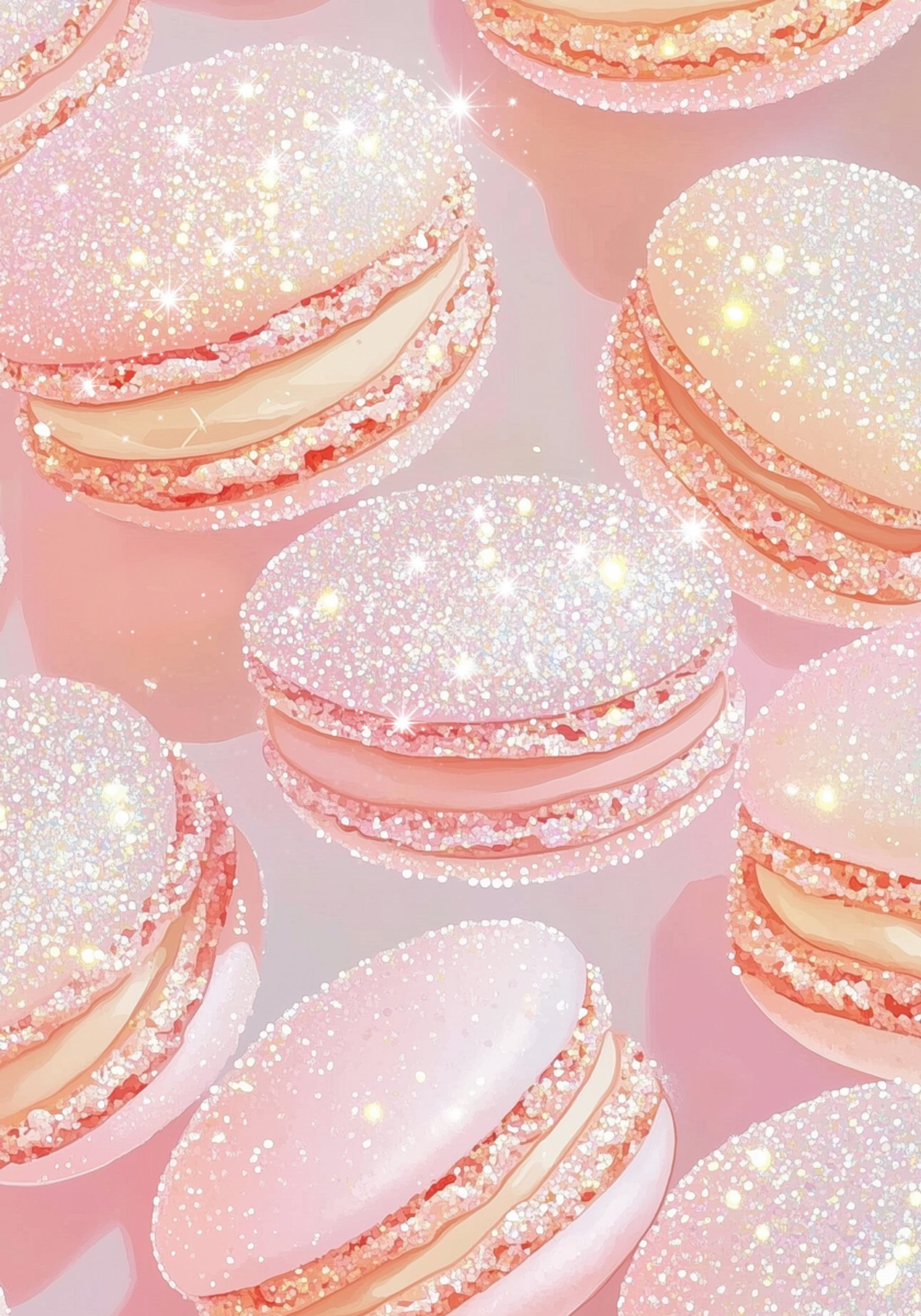 Macarons Rosa Brilhantes