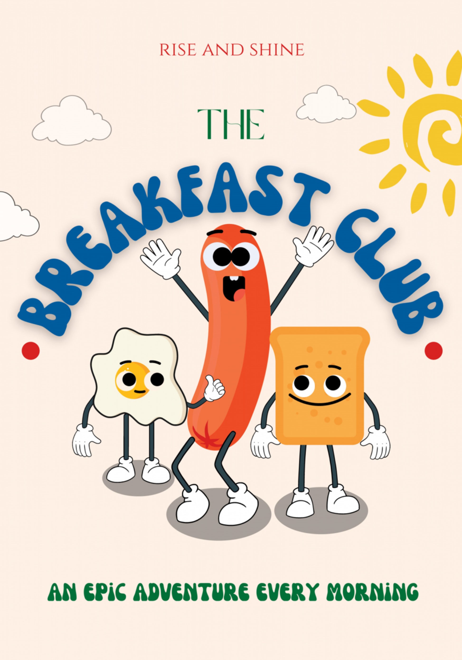 Amigos do café da manhã dos desenhos animados