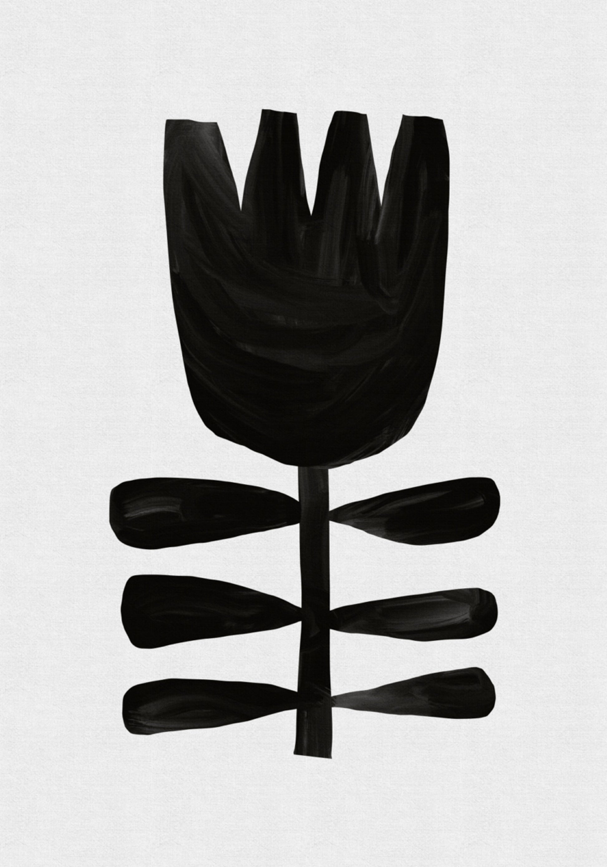 Flor abstrata preta