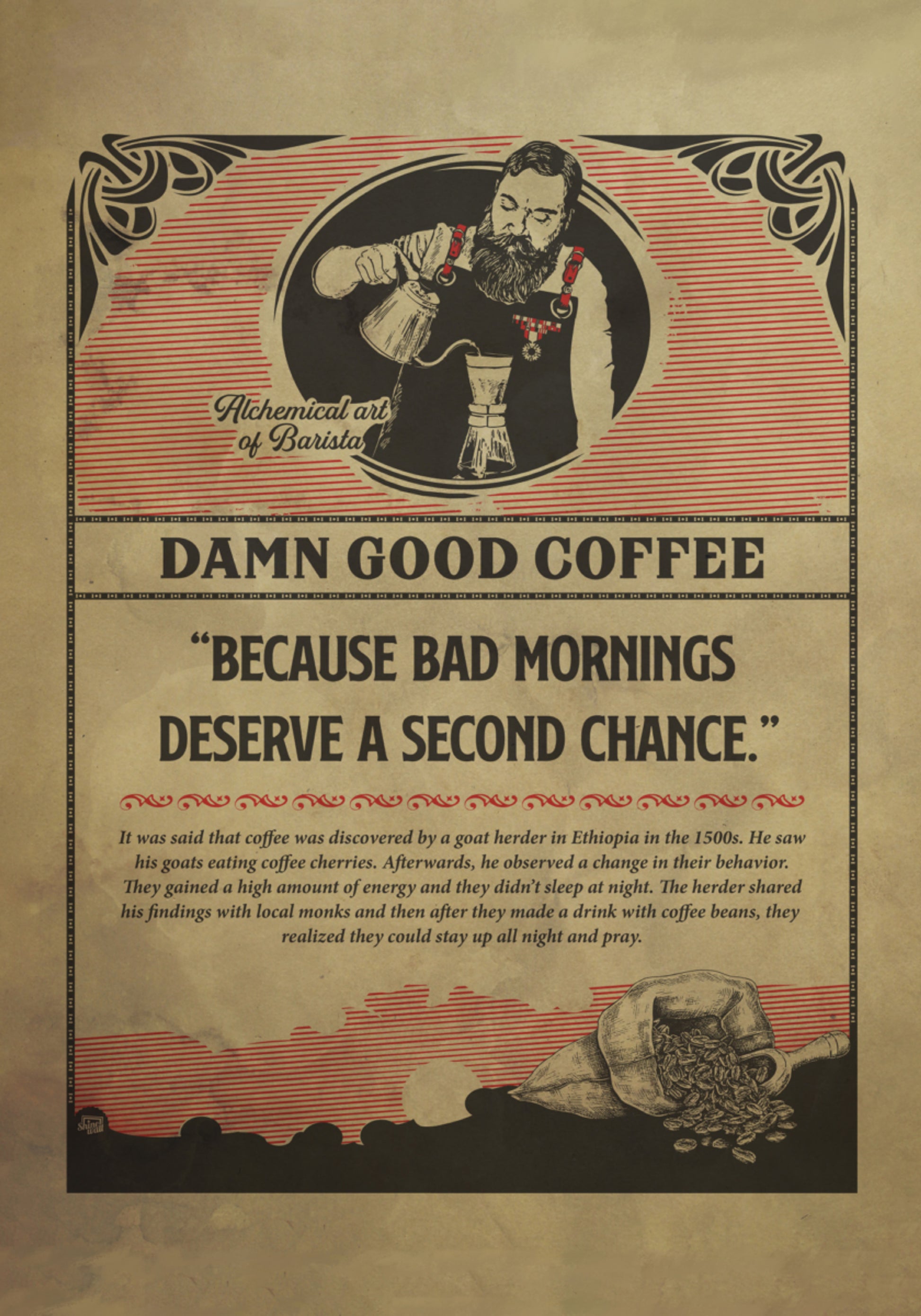 Muito boa arte do café