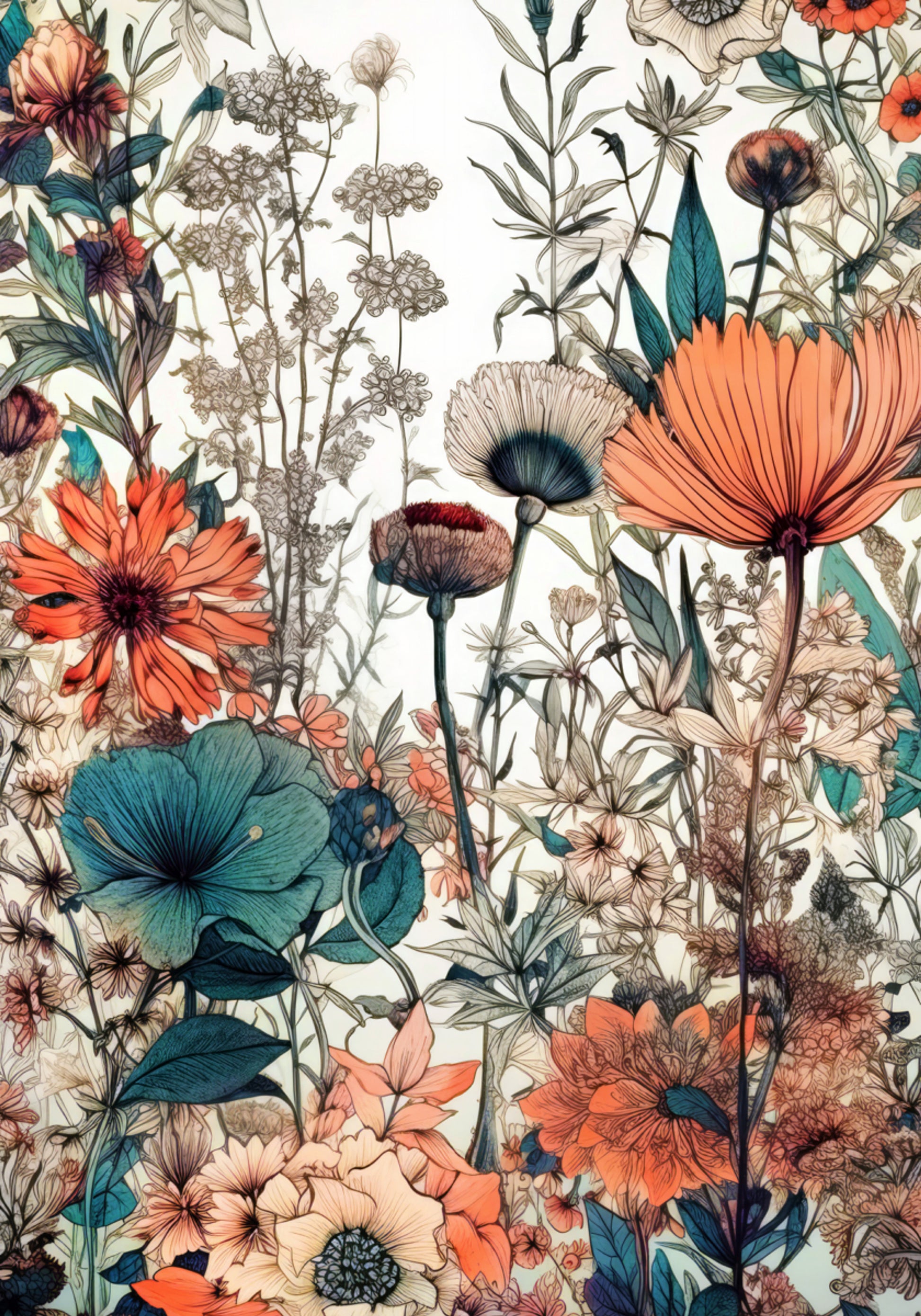 Jardim floral vintage