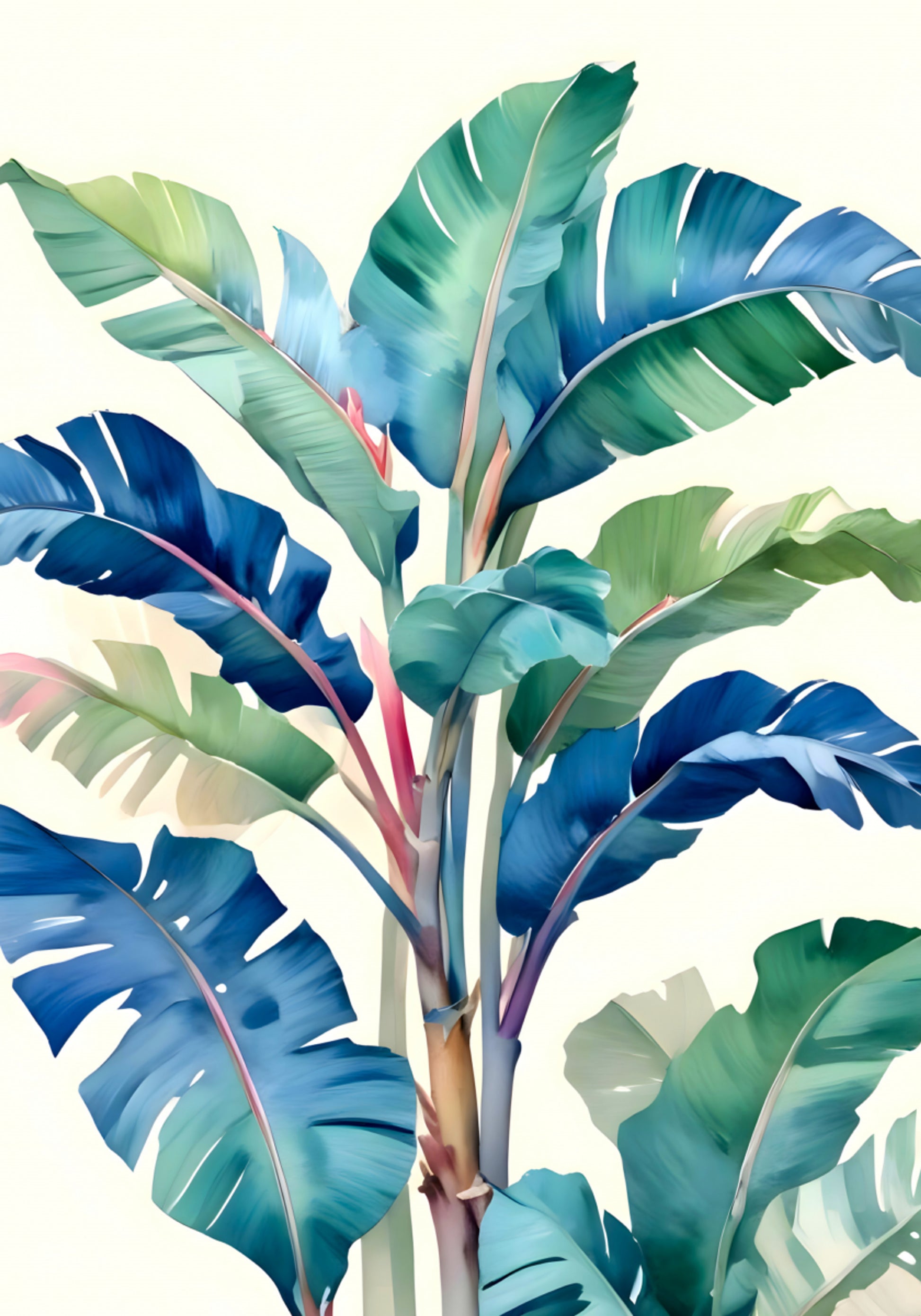 Folhas de bananeira tropical