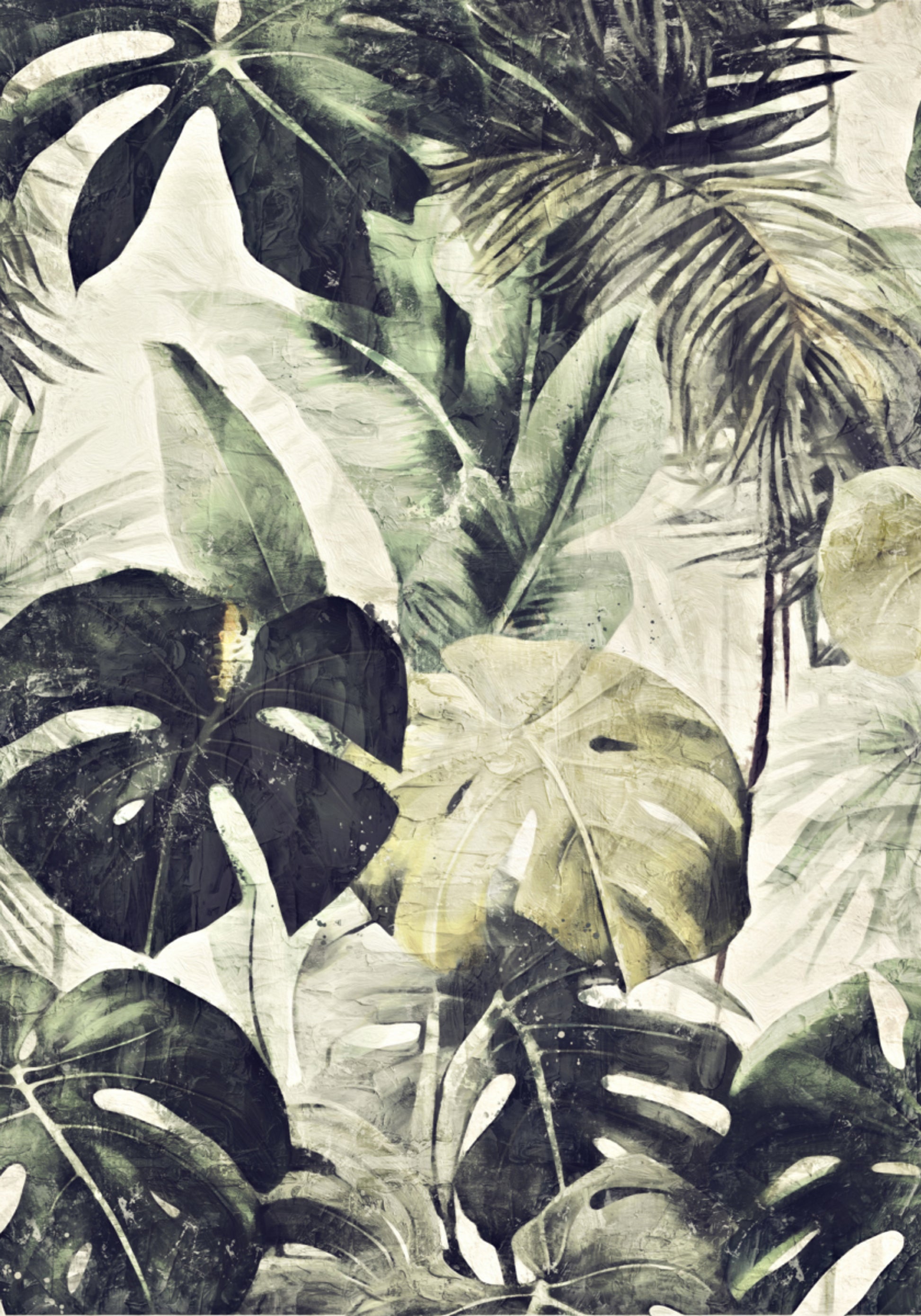 Folhas da selva vintage