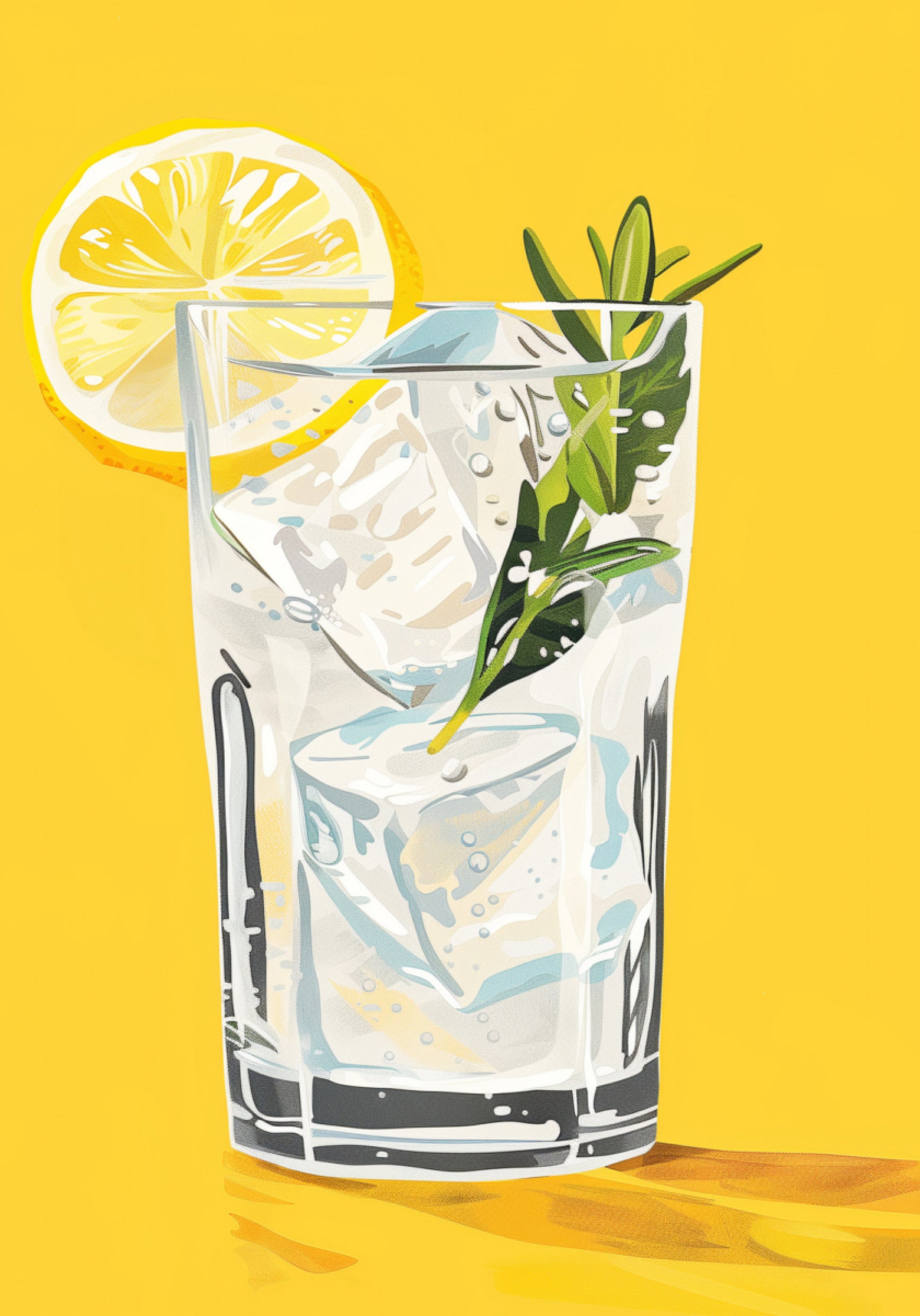 Refrescante de limão e alecrim
