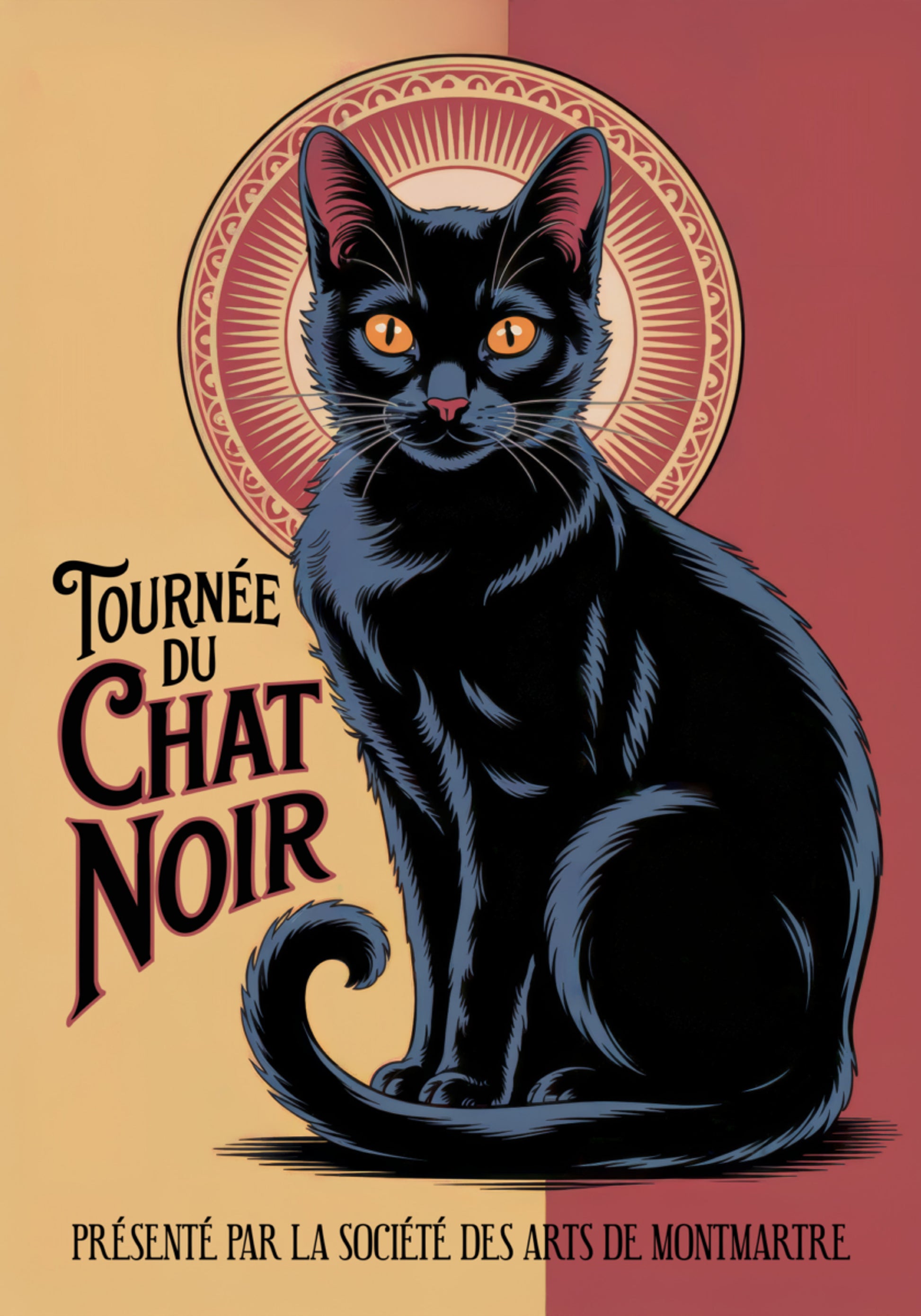 Gato preto francês vintage