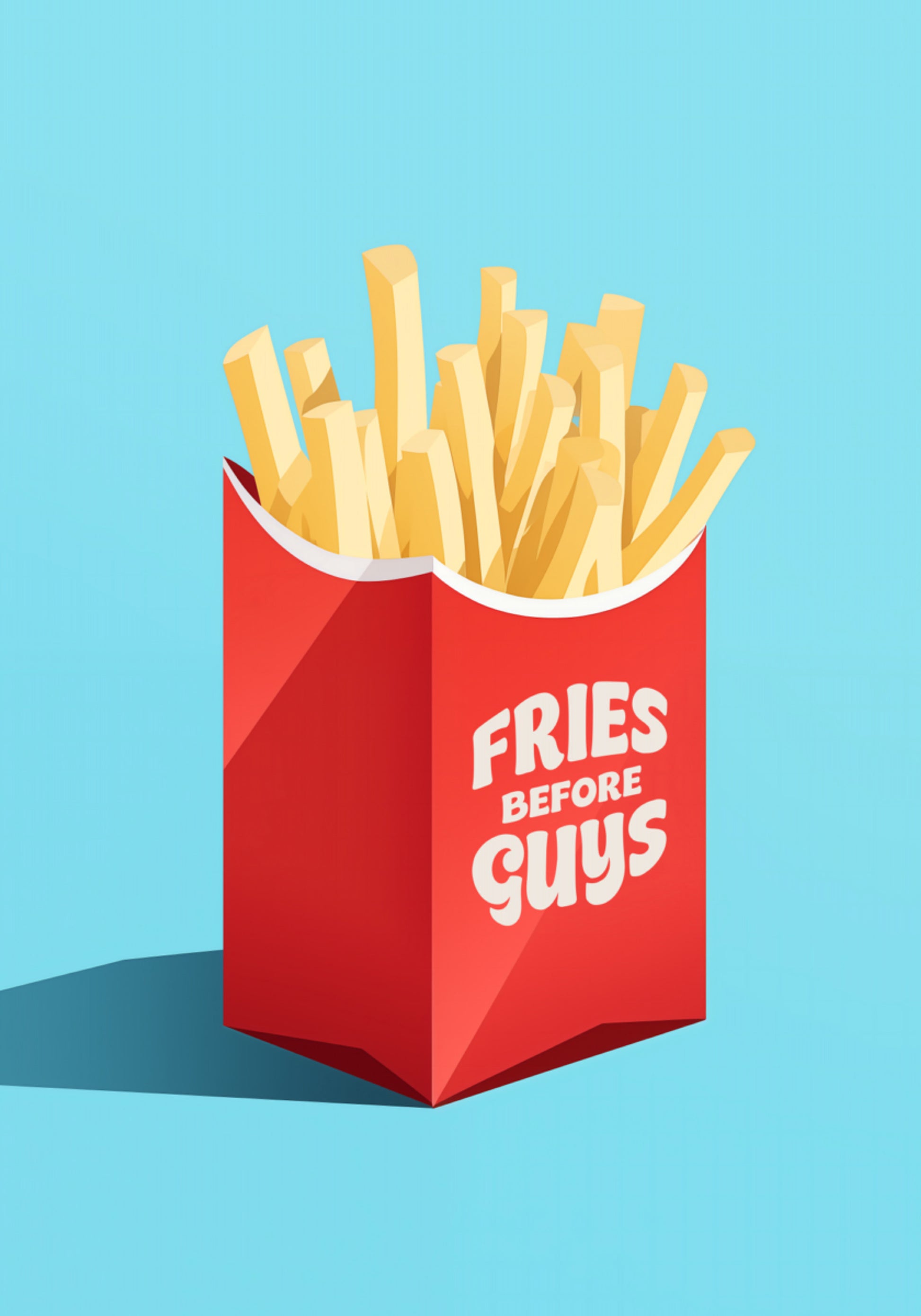 Batatas fritas antes dos rapazes