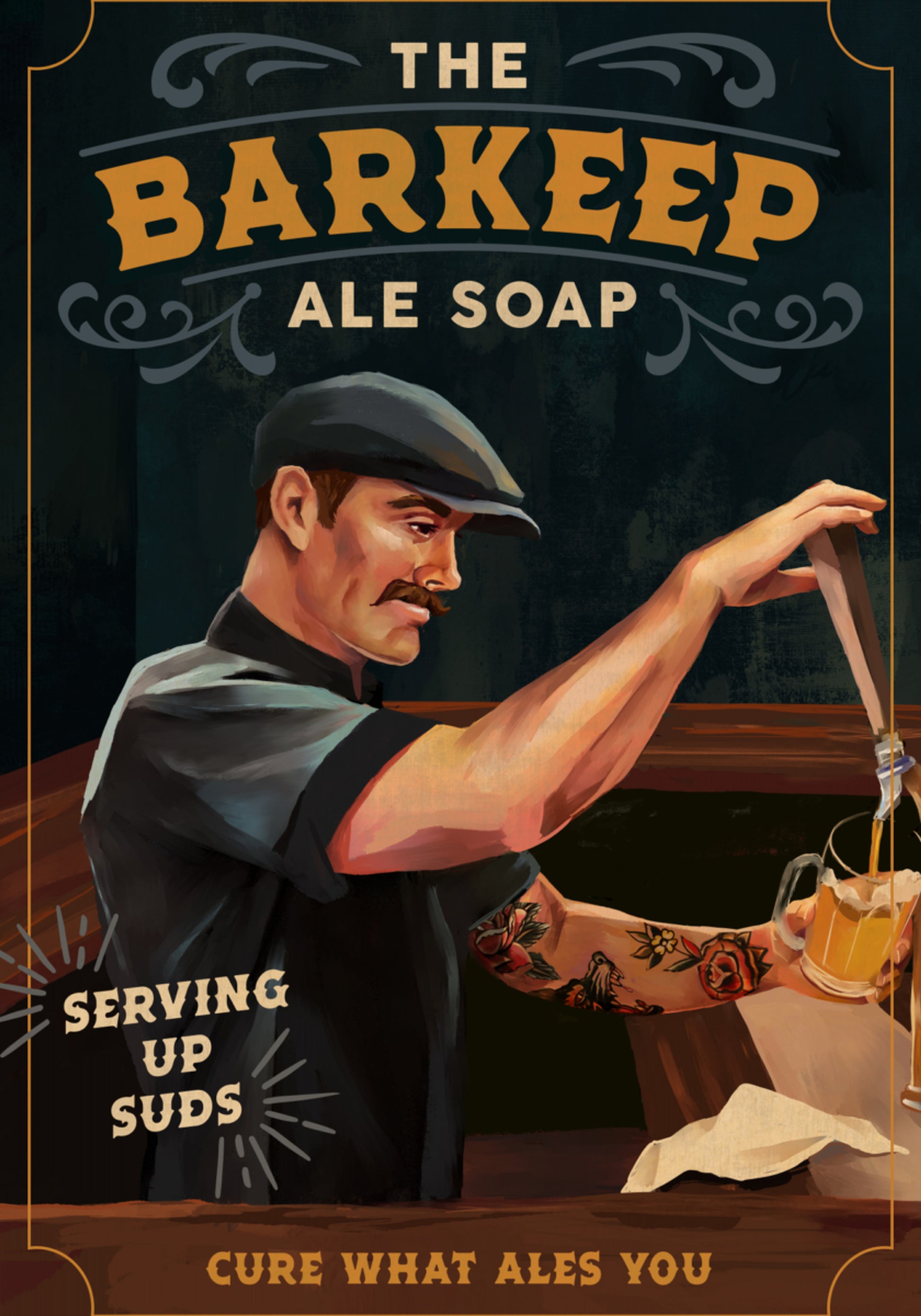 Pôster de sabonete Barkeep 20x30