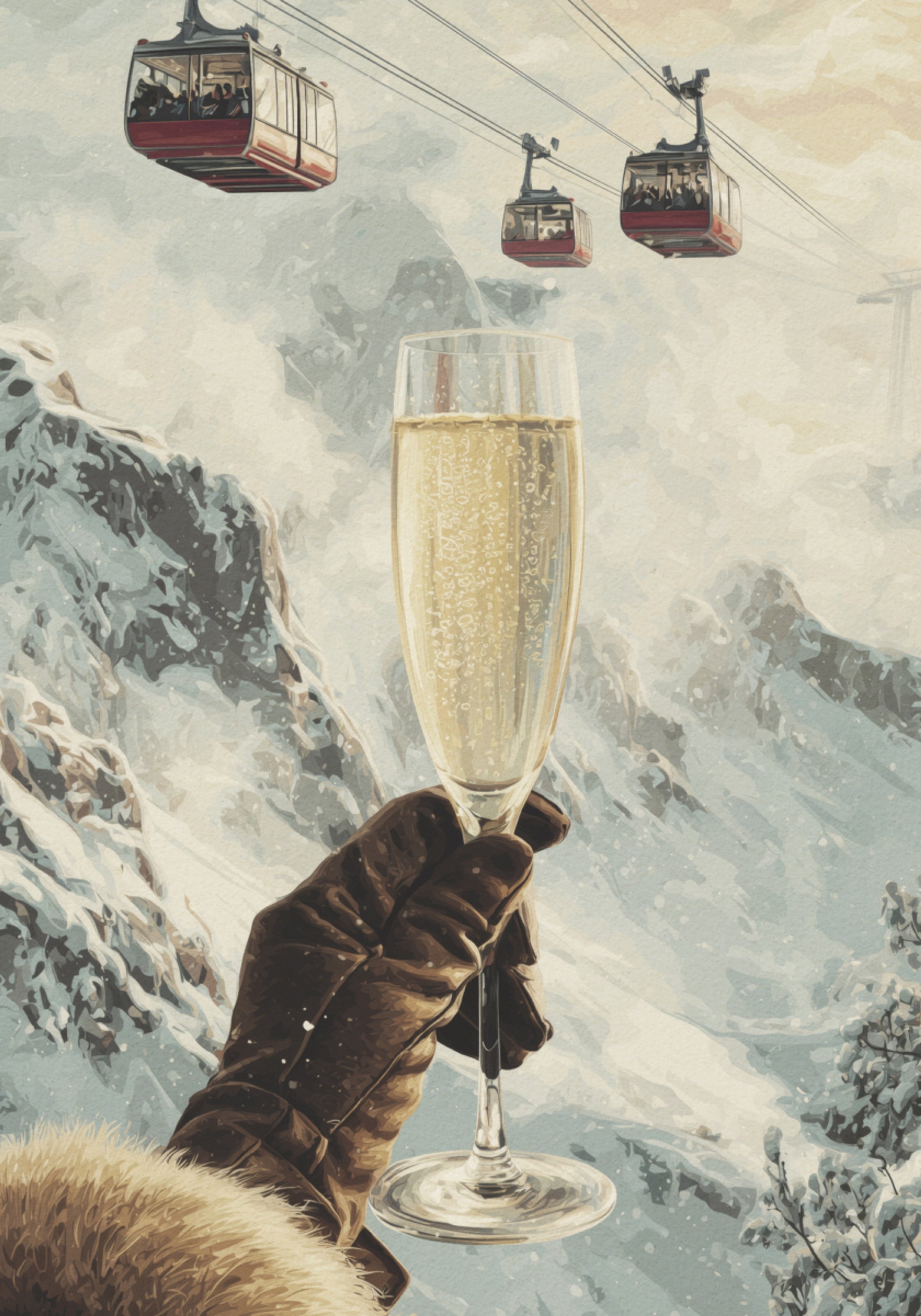 Celebração da Montanha Champagne